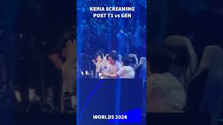 Keria EXPLODES after T1 vs GenG Ending worlds2024 lolesports [upl. by Jobie]