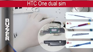 How to replace 🔧 📱 📢 Buzzer Ringer HTC One Dual 802w 802t 802d PN07710 [upl. by Acirfa]