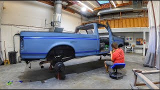 Giving My OBS Ford a TwoTone BEDLINER Paint Job [upl. by Annoet]