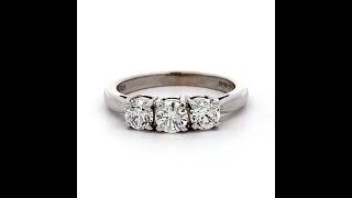 075ct Diamond White Gold Trilogy Ring [upl. by Orvil]