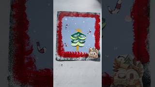 Christmas Card☃️❄️❤️ diy greetingcard [upl. by Rialb]