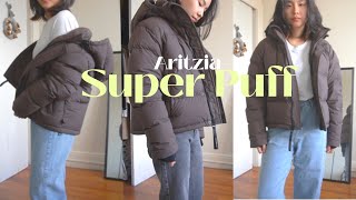 Aritzia Super Puff Shorty 2021 Review  Rich Mocha [upl. by Eenahc828]