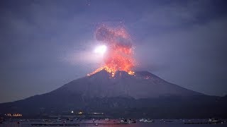 Explosive eruption of Sakurajima on November 12 2019 桜島爆発 [upl. by Weigle]