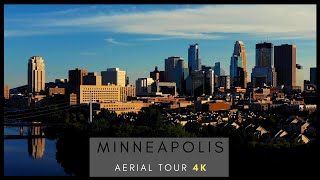 Downtown Minneapolis  4K AERIAL DRONE [upl. by Maryrose483]