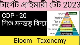 Bloom taxonomy bloom Taxonomy in Bengali cognitive domain primary Tet wb Tet child psychology [upl. by Asilrahc]