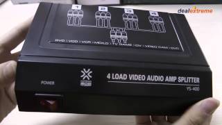 HUIYISHUN YS400 4Loads Audio Video AMP Splitter  Black [upl. by Angelika]