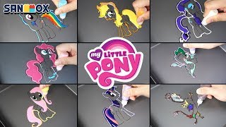 My Little Pony Pancake art  Rainbow Dash Applejack Pinkie Pie Rarity Twilight Fluttershy etc [upl. by Othe]