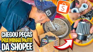 CHEGOU PEÇAS NOVA PRA MINHA MOTO QUE COMPREI NA SHOPEE [upl. by Dranek908]