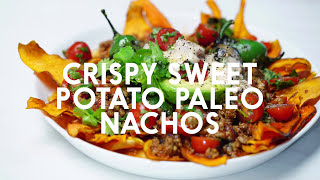 Dinner sorted Crispy sweet potato paleo nachos  tastecomau [upl. by Pooi44]