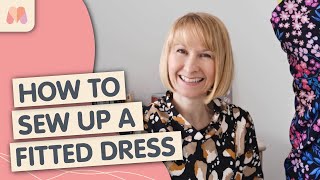 How to Make a Fitted Dress  Vogue 9236 Sewalong [upl. by Ralfston]