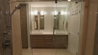 Glass Shower Door Installation Установка стеклянных дверей душа [upl. by Ffilc71]