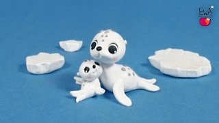 WHITE SEAL  FOCZKA  tutorial polymer clay modelina [upl. by Beverley]