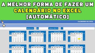 Calendário no Excel  A Melhor Forma de Fazer um Calendário no Excel Automático [upl. by Bianca]