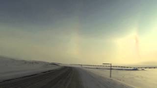 Halo 22 46 sun dog parhelic circle [upl. by Ynnavoig]