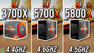 Ryzen 7 3700X vs Ryzen 7 5700X vs Ryzen 7 5800X3D [upl. by Maddie]