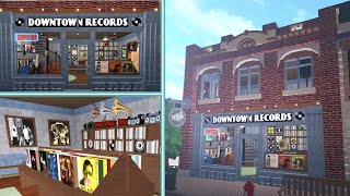 Bloxburg DOWNTOWN RECORD STORE Speedbuild  Roblox Bloxburg Speedbuild [upl. by Ardnaxila517]