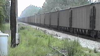 CSXT OUCX Coal train at DeLand Depot FL in 1993 [upl. by Sheeb]