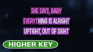 Uptight Everythings Alright Karaoke Higher Key  Stevie Wonder [upl. by Adnoryt]