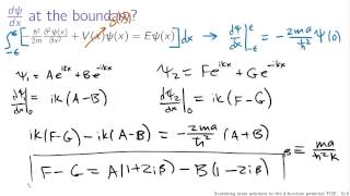 Scattering state solutions to the delta function potential TISE [upl. by Namqul]