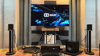 Yamaha RXV4A  Elac Cinema 12 Home Theater Package  Test Dolby Atmos Demonstration Dise 2014 [upl. by Noet610]