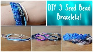 DIY 3 Seed Bead Bracelets How To Beginners Jewellery Making ¦ The Corner of Craft [upl. by Jaela]