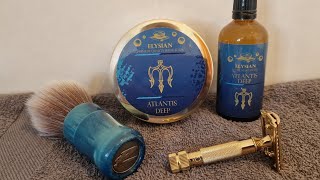 Elysian Soap Shop Atlantis Deep  Merkur 34G  Tanz Brush [upl. by Timotheus656]