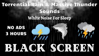 Goodbye Pressure to Sleep Immediately  Heavy Rain amp Thunderstorm Sounds  White Noise For Sleep [upl. by Gweneth349]