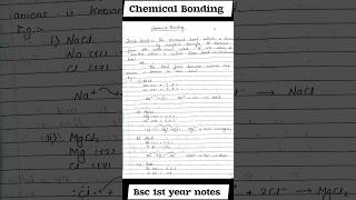 chemical bonding bsc 1st year chemistry notes  free notes download  fyugp nep bsc chemistry [upl. by Eppes284]