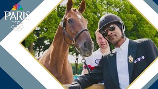 Snoop Dogg Martha Stewart attend Paris Olympics equestrian competition in style [upl. by Letnuhs]