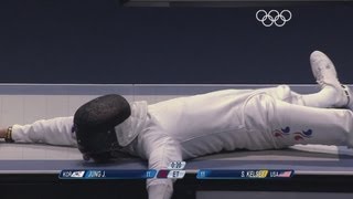 Fencing Mens Epee Individual Bronze Medal  Kelsey v Jung  London 2012 Olympic Games Highlights [upl. by Chute606]