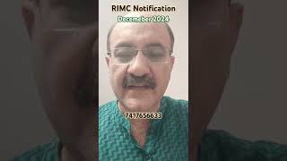 RIMC December Exam 2024 Notification  RIMC Form submission date  RIMC Exam Date December 2024 [upl. by Yarased]