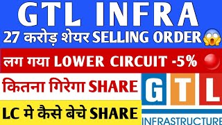 Lower Curcit कैसे बेचे शेयर 😱 gtl infra latest news  gtl infra share latest news  gtl infra [upl. by Duster569]