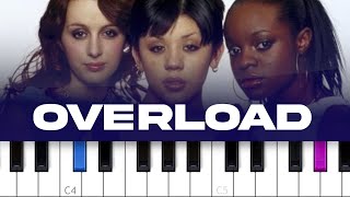 Sugababes  Overload piano tutorial [upl. by Justus]