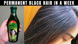 Permanent black hair with dabur amla hair oil  white hair to black hair naturally [upl. by Elly]