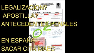 Como apostillar antecedentes penales peruanos en España Como sacar cita para apostillar antecedentes [upl. by Noonan]