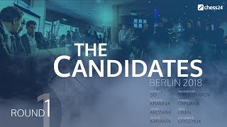 Round 1  2018 FIDE Berlin Candidates  Live Commentary [upl. by Adyan880]