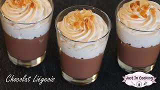 Recette des Crèmes Dessert Chocolat Liégeois [upl. by Llekim]