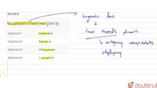 Recapitulation theory was given by [upl. by Digdirb]