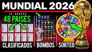 Estos serían los 48 Paises CLASIFICADOS al Mundial 2026   Bombos  Llaves y Sorteo de Grupos [upl. by Aihsena]