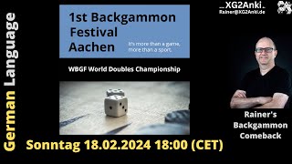 Rainers Backgammon Live Stream 148 Special Guests Marcus Reinhard amp Bernhard Mayr DE [upl. by Nnaeiram]