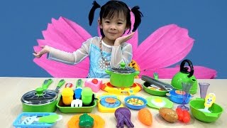 Cooking Kitchen Playset For Kids  Đồ Chơi Nấu Ăn Cho Bé  Bé Tập Nấu Ăn ❤ AnAn ToysReview TV ❤ [upl. by Gosselin968]