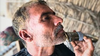 ASMR Barber  Trimming With Razor Scissor and Trimmer  Beard Transformation  Village Hair Salon [upl. by Parrie]