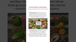 Nutrient Density vs Calorie Density Fuel Your Fitness Goals with the Right Foods [upl. by Nnaeirb]