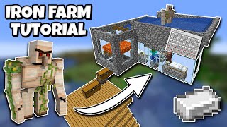 118 EASYCOMPACT IRON FARM TUTORIAL  Minecraft Skyblock 118 Lets Play  5 [upl. by Jez]