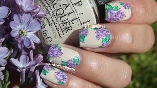 Lilac nail art tutorial [upl. by Nireil]