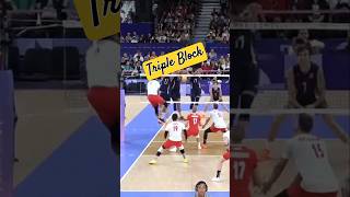 Triple Block Wilfredo León volleyball usavolley usavolleyball sports volleyballworld haikyu [upl. by Eirellam]