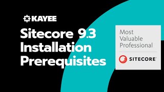 Sitecore 93 Installation  Prerequisites [upl. by Lawry35]