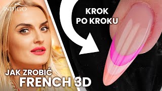 Paznokcie French 3D – Jak zrobić Quilling Nails Przedłużanie paznokci żelem  Indigo Nails [upl. by O'Reilly]