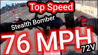 Stealth Bomber Speed Test Diy Stealth Bomber Ebike [upl. by Elyc]