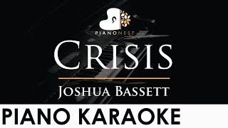 Joshua Bassett  Crisis  Piano Karaoke Instrumental Cover with Lyrics [upl. by Idak24]